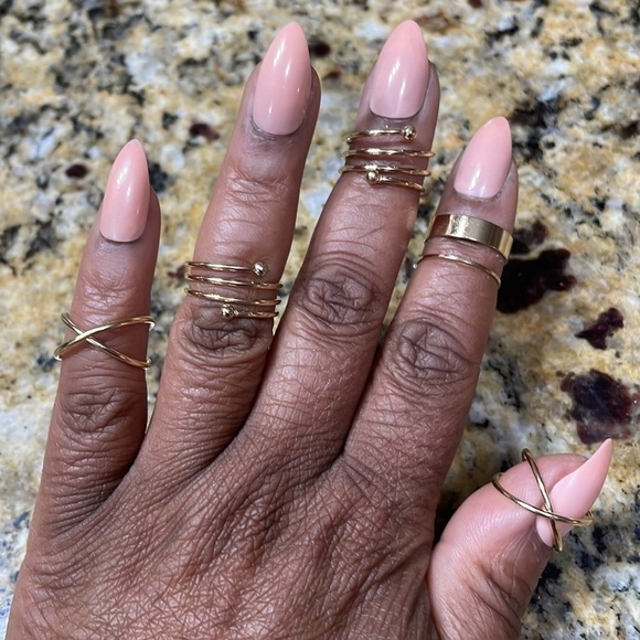 Gold Wire Minimalist Stacking Rings - Picture 6 of 12